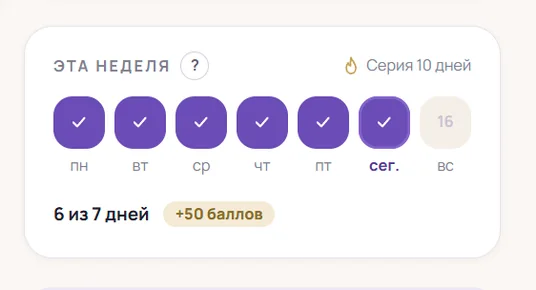 Неделя и серия дней